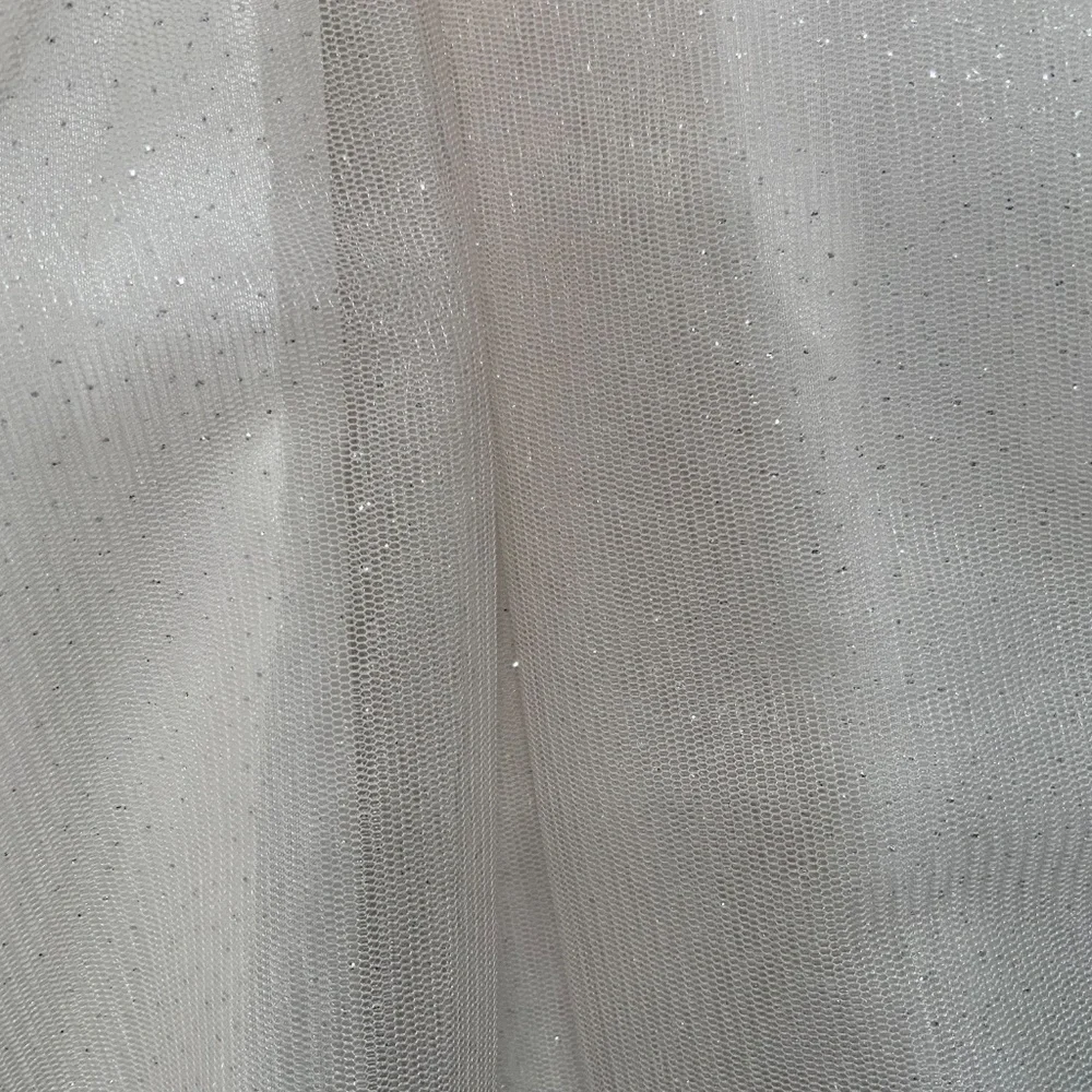 Sparkly Sequin Bodice Dress Cream and Silver Never Worn Tulle Underskirt